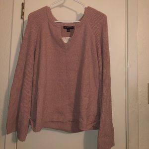 Light Pink INC V-neck Sweater